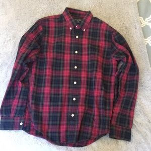 Abercrombie & Fitch Plaid Oxford Button-Up (Large)